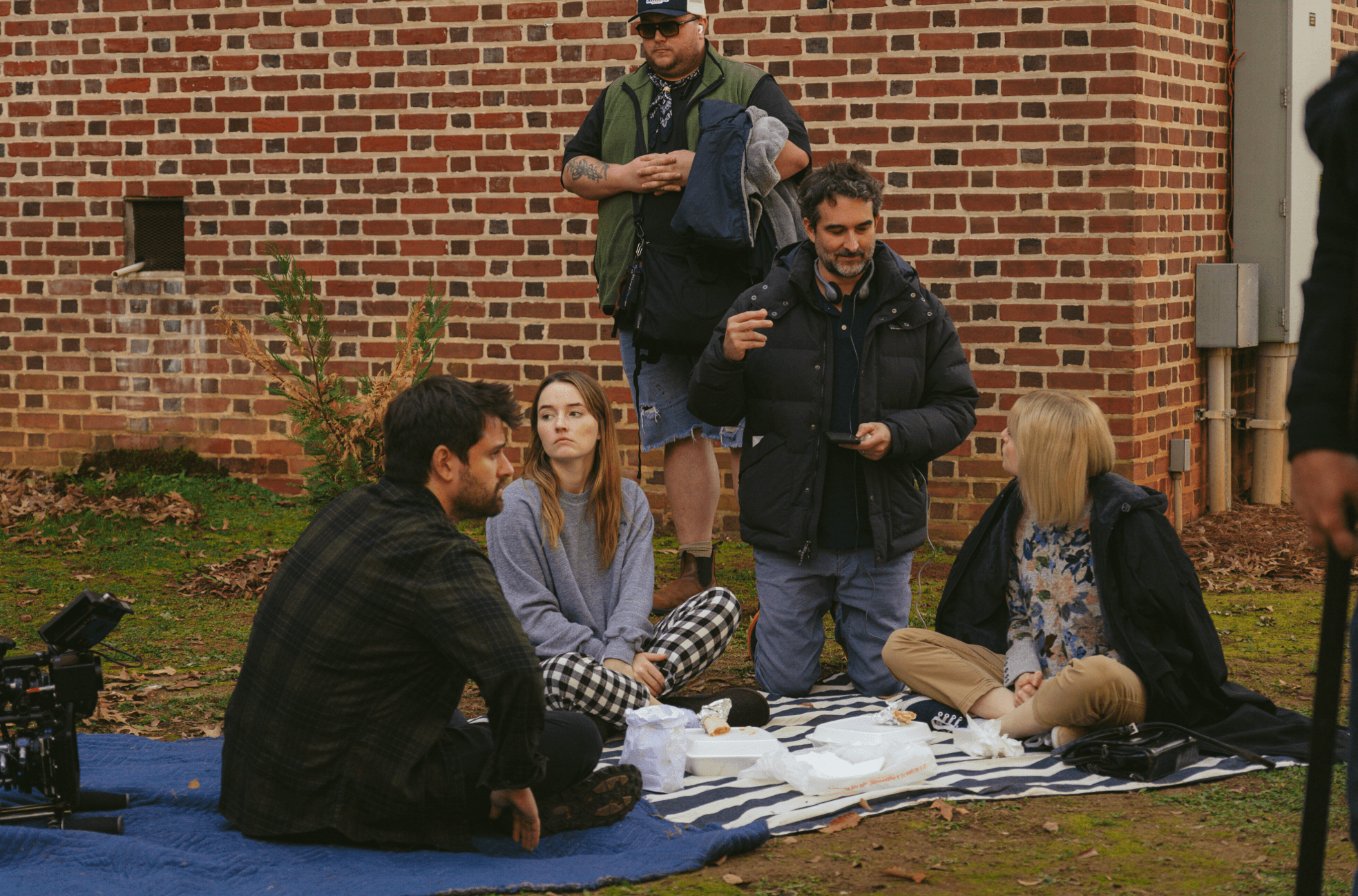 Cast picnic scene